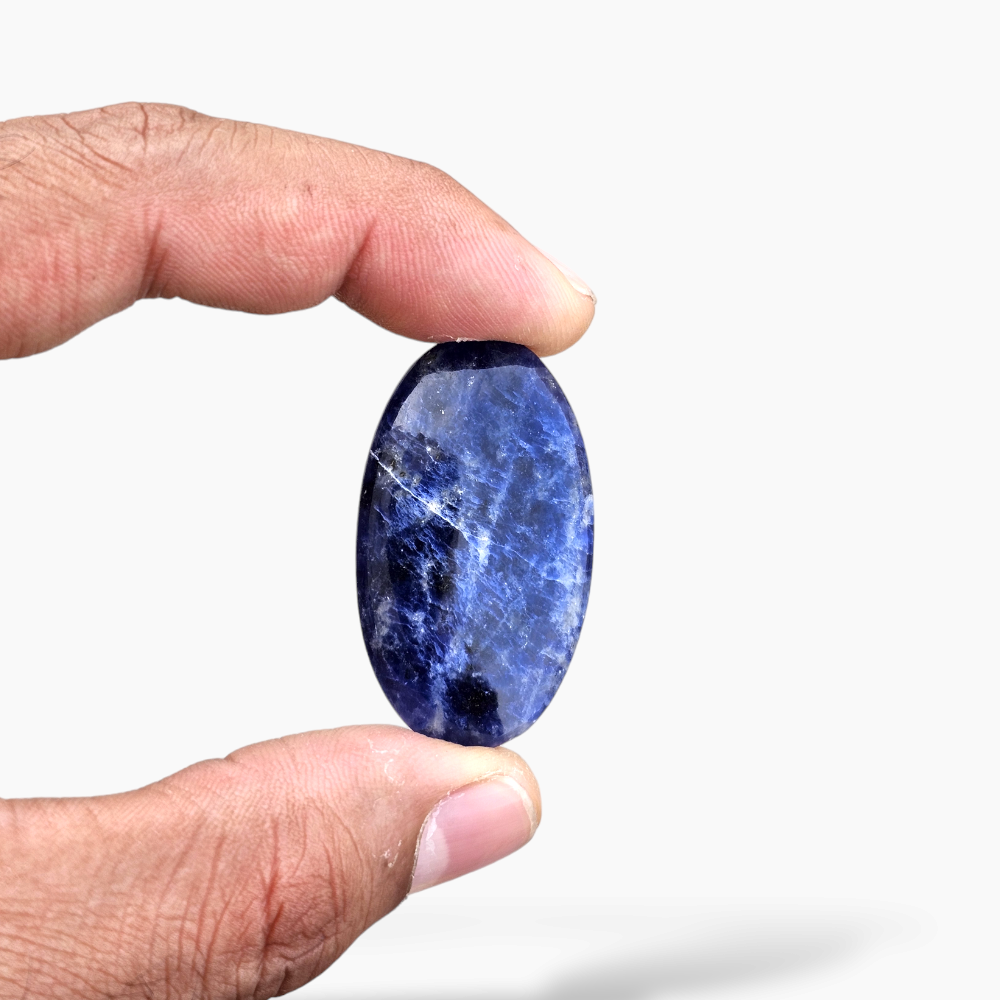 Sodalite Stone 37.09 Carats Oval Cut in 41 by 24 MM Size