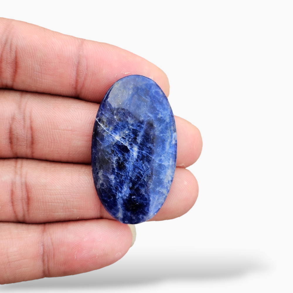 Sodalite Stone 37.09 Carats Oval Cut in 41 by 24 MM Size