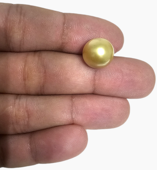 Natural Pearl Moti Stone 12.50 Carats Round Shape Size 12mm