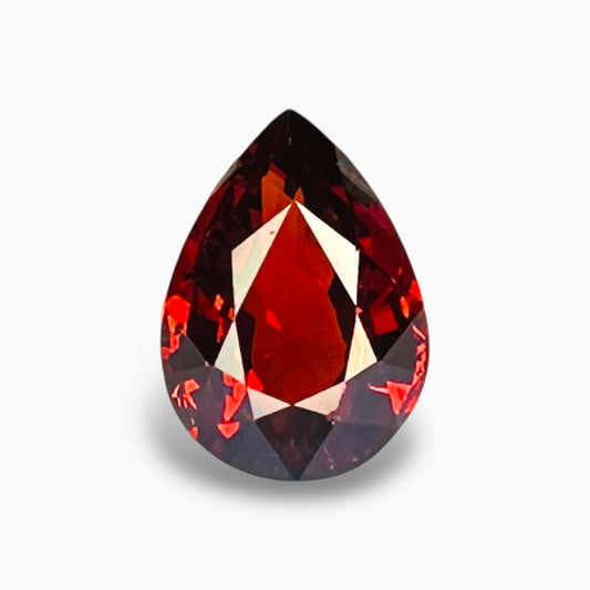 Natural Spessartite Garnet Stone 6.22 Carats Pear Shape Size 9.5X13mm