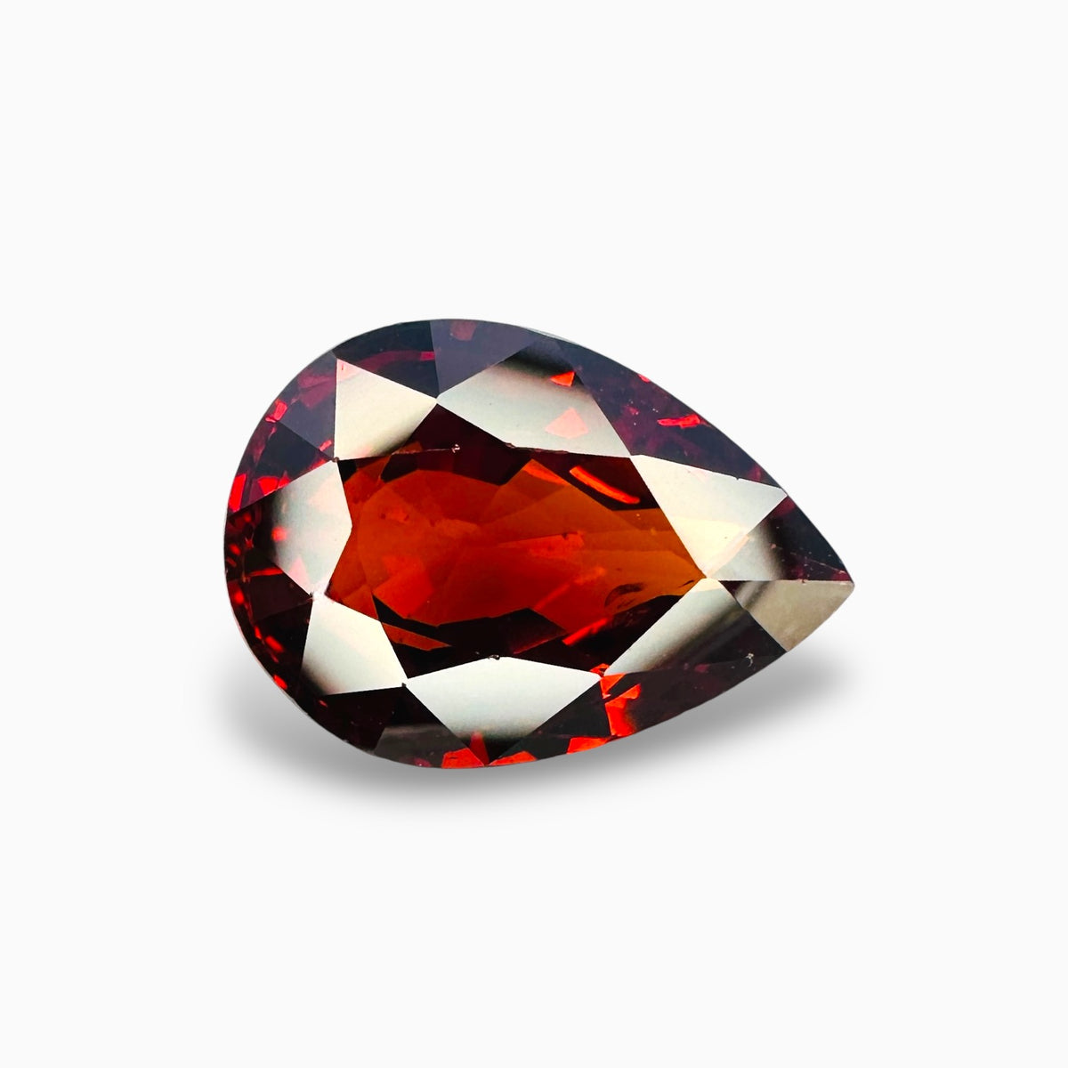 Natural Spessartite Garnet Stone 6.22 Carats Pear Shape Size 9.5X13mm