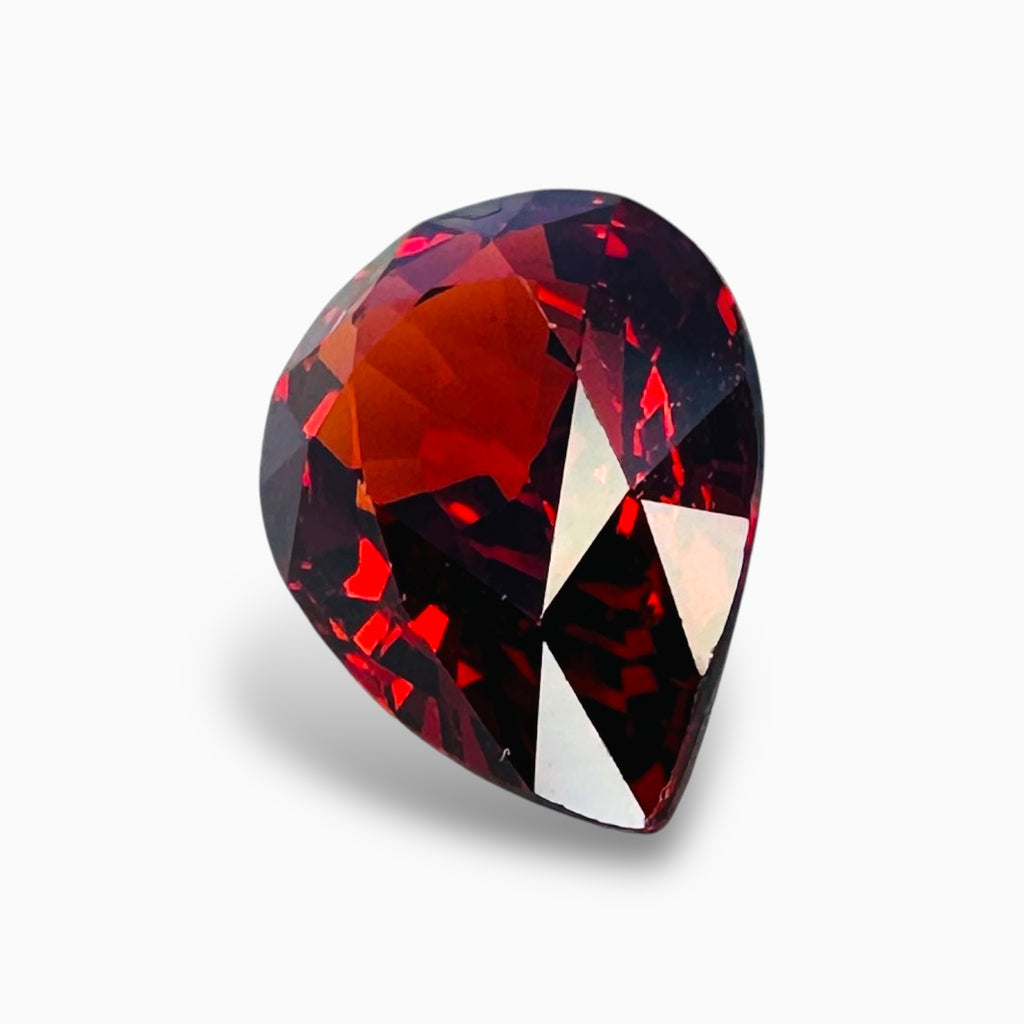 Natural Spessartite Garnet Stone 6.22 Carats Pear Shape Size 9.5X13mm