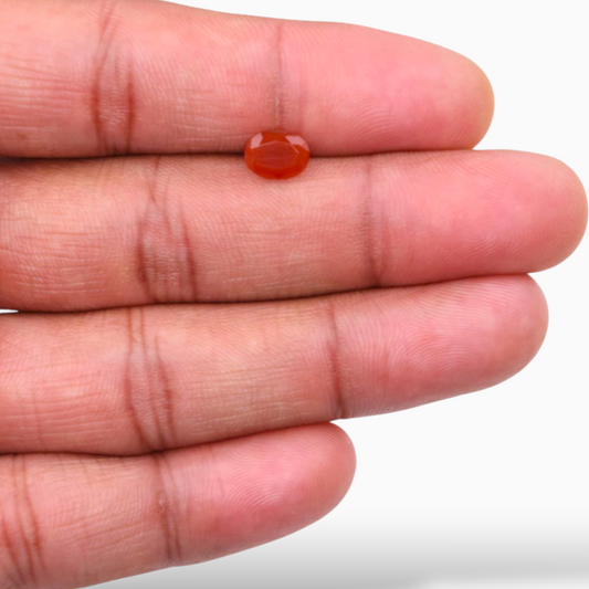 Natural Agate Aqeeq Stone 9.19 Carats Oval Cut Shape ( 18x13 mm )