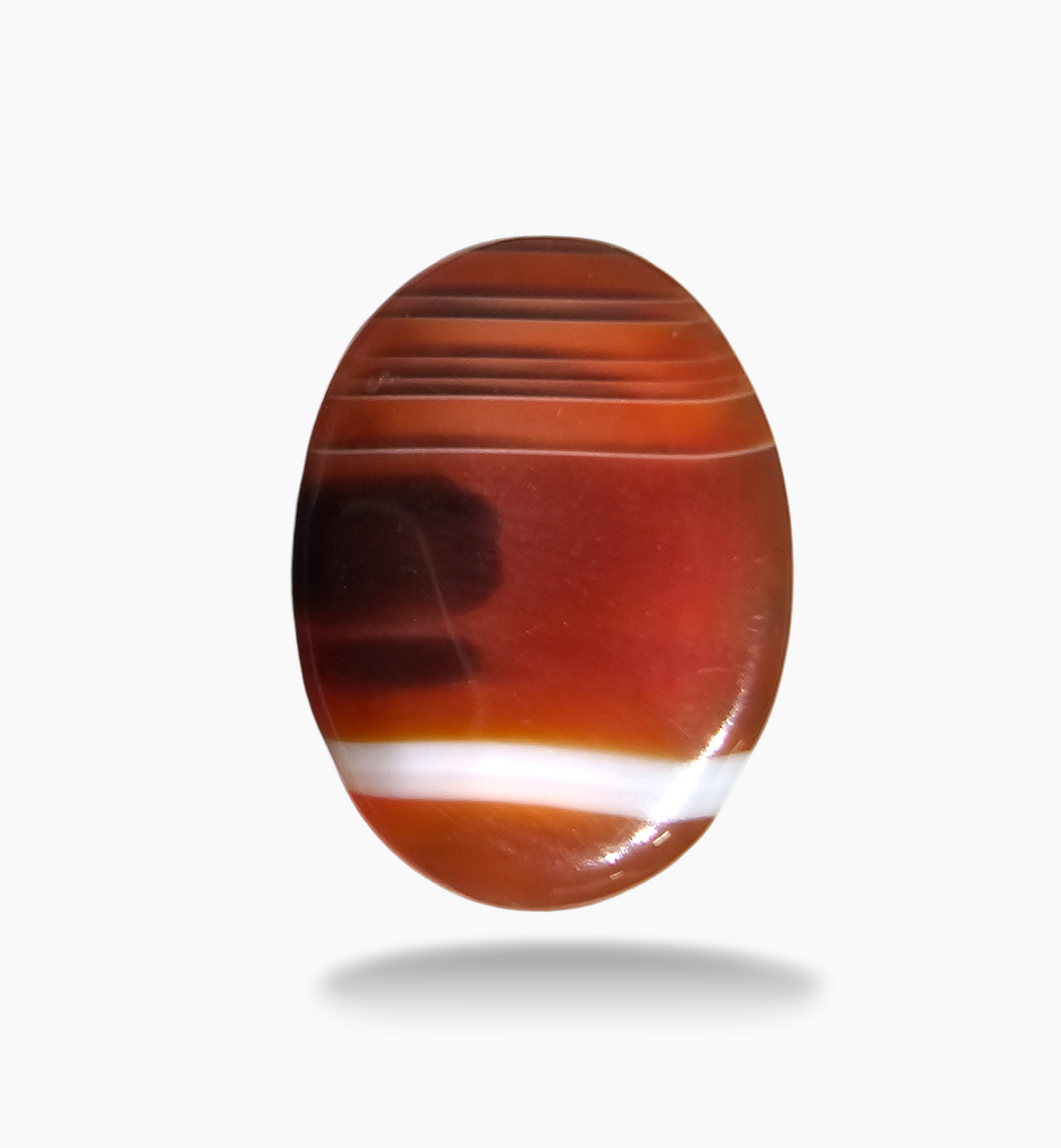 Superior Agate Stone (Aqeeq) Oval Cabochon 15.45 Carats 18.5x13.6mm
