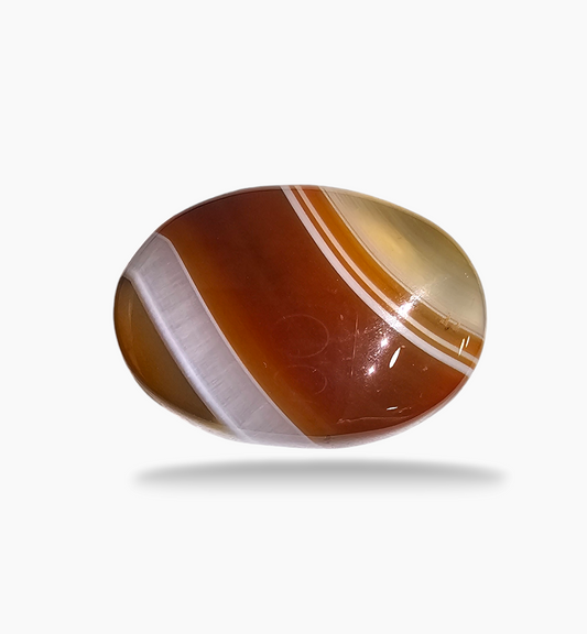 Superior Agate Stone (Aqeeq) Fancy Cut 23.38 Carats 24x17.6mm