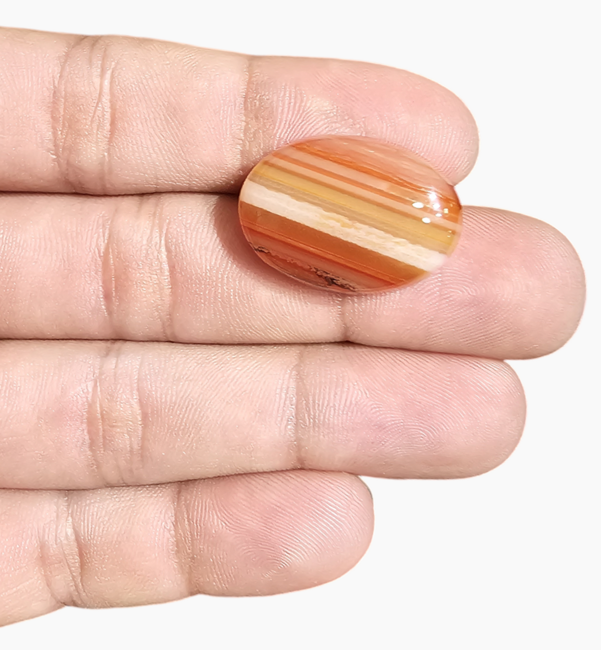 Superior Agate Stone (Aqeeq) Oval Cabochon 23.89 Carats 25x17.8mm