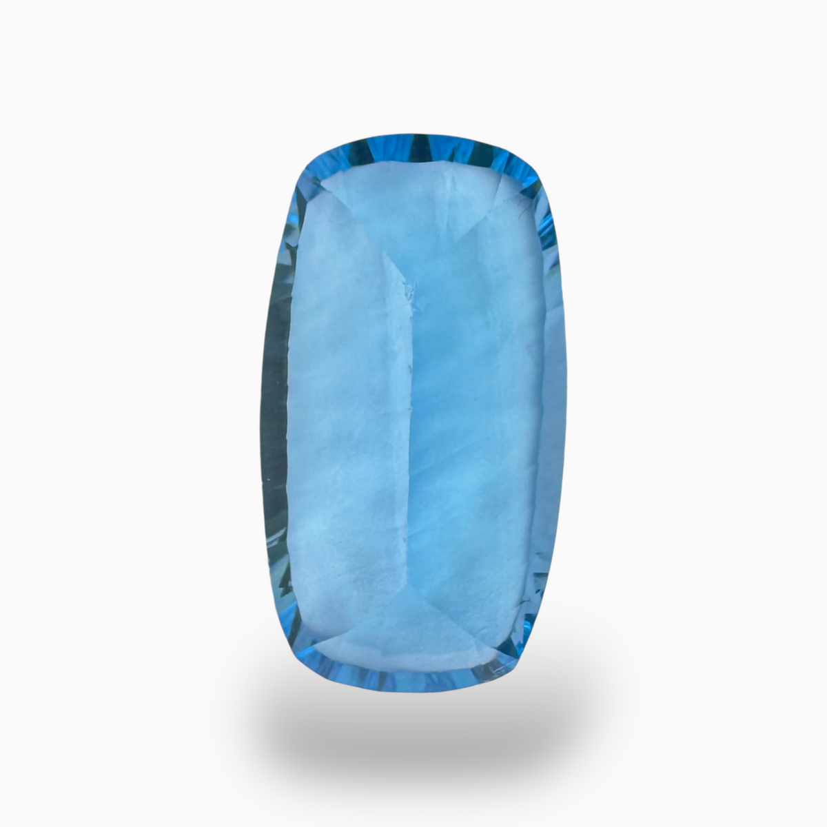 Swiss Blue Topaz 18.10 Carats Long Cushion Shape Stone Size 23X13mm