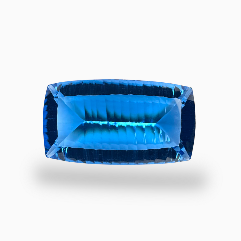 Swiss Blue Topaz Cushion Shape 64.70 Carats Stone Size 32X19mm