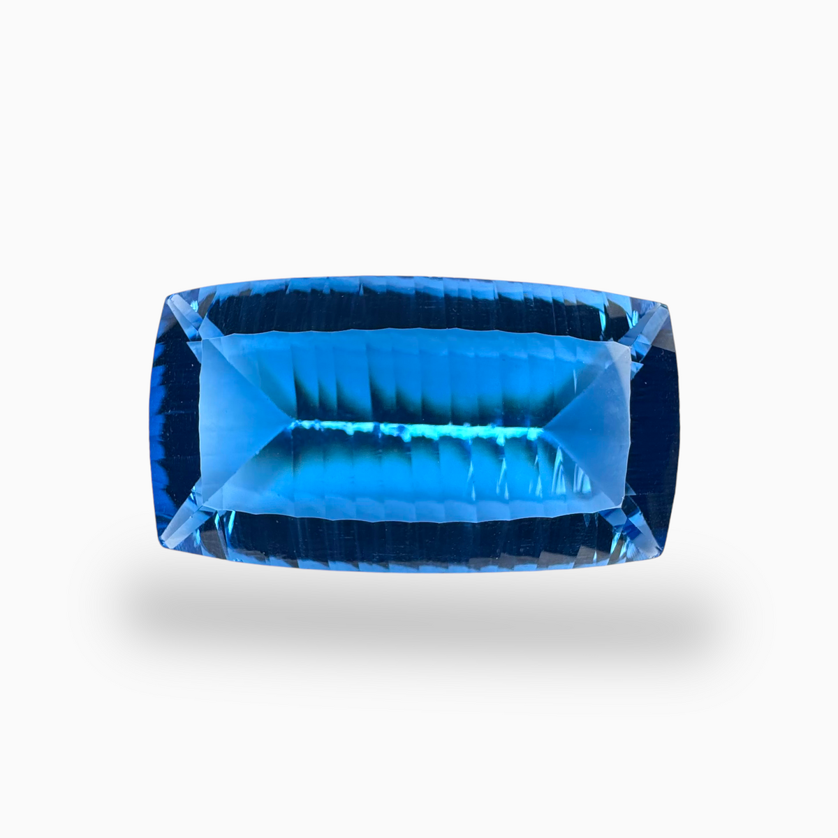 Swiss Blue Topaz Cushion Shape 64.70 Carats Stone Size 32X19mm