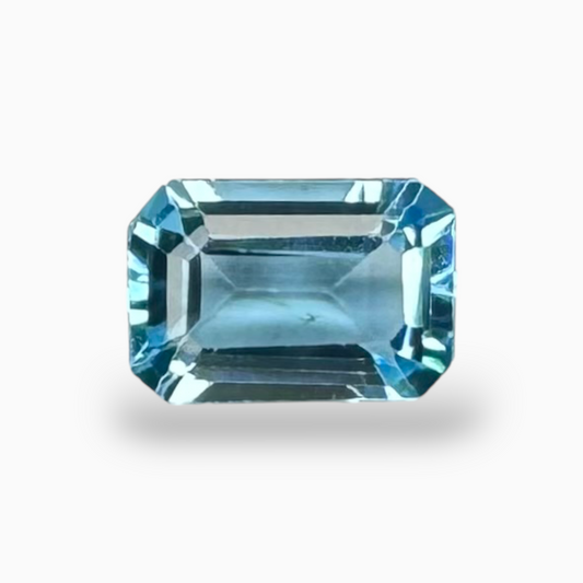 Swiss Blue Topaz Deep Sky Blue Color 0.70 Carats Emerald Cut Shape Size 7X5mm