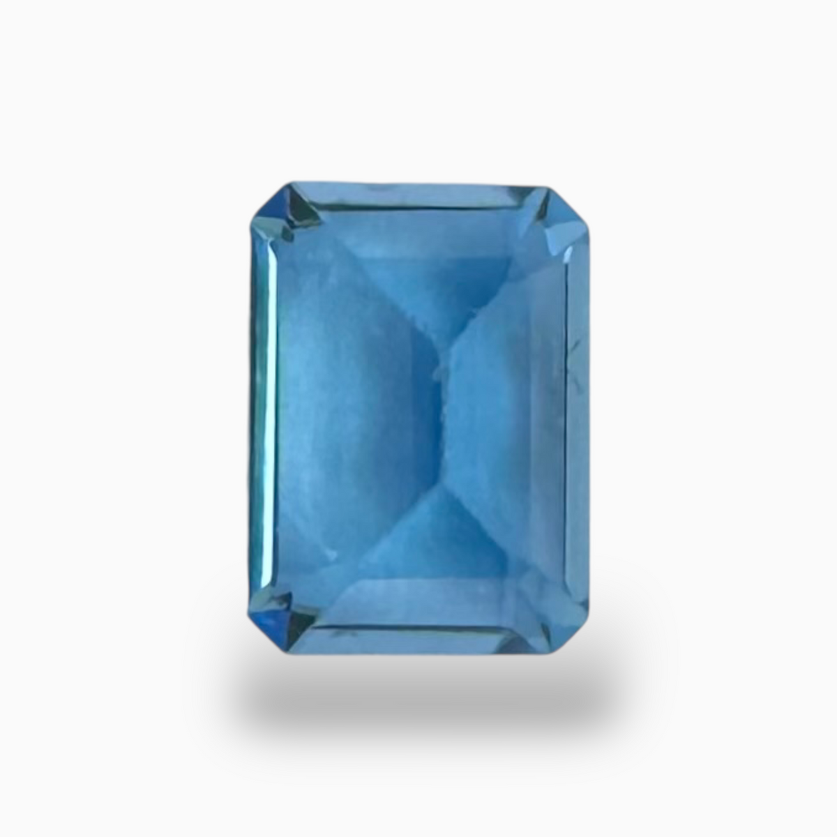 Swiss Blue Topaz Deep Sky Blue Color 1.29 Carats Emerald Cut Shape Size 7X5mm