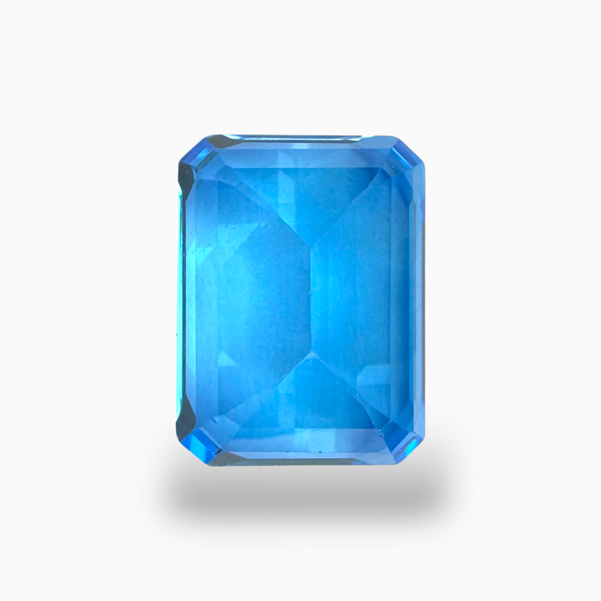 Swiss Blue Topaz Emerald Cut Shape 16.50 Carats Stone Size 16X12mm