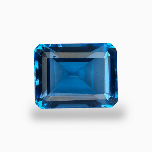 Buy Swiss Blue Topaz Emerald Cut Shape 18.68 Carats Stone Size 16X13mm