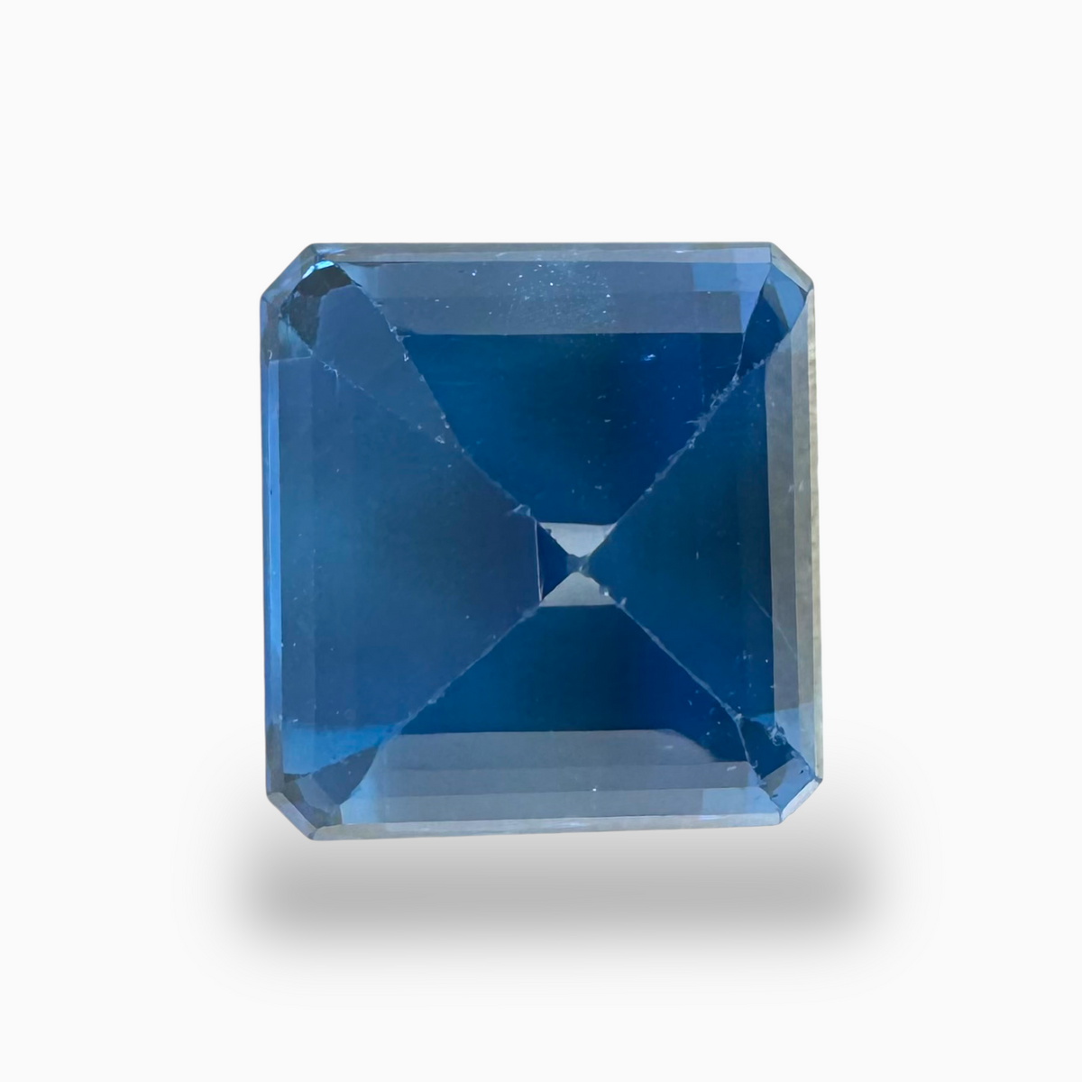 Swiss Blue Topaz Emerald Cut Shape 21.60 Carats Stone Size 14.5X13.5mm