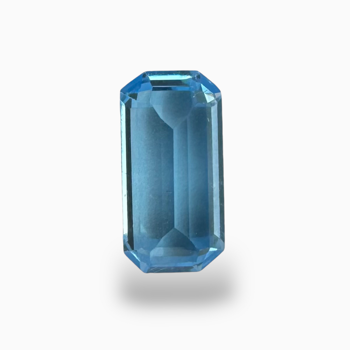 Swiss Blue Topaz Deep Sky Blue Color 3.20 Carats Emerald Cut Shape Size 12X6mm