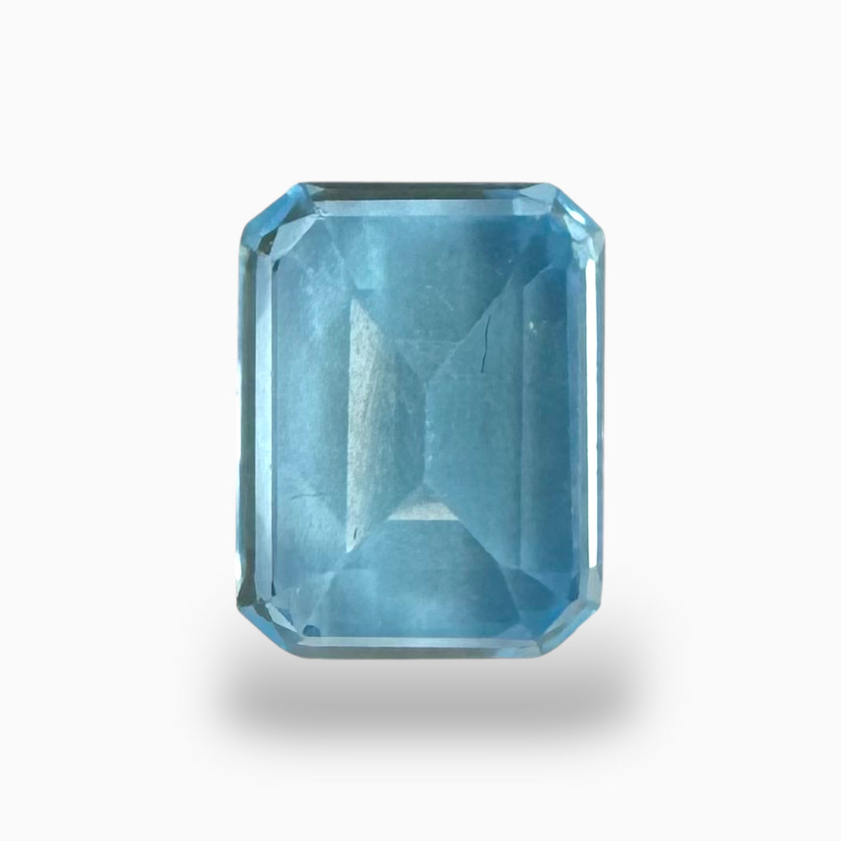 Swiss Blue Topaz Deep Sky Blue Color 3.33 Carats Emerald Cut Shape Size 10X8mm
