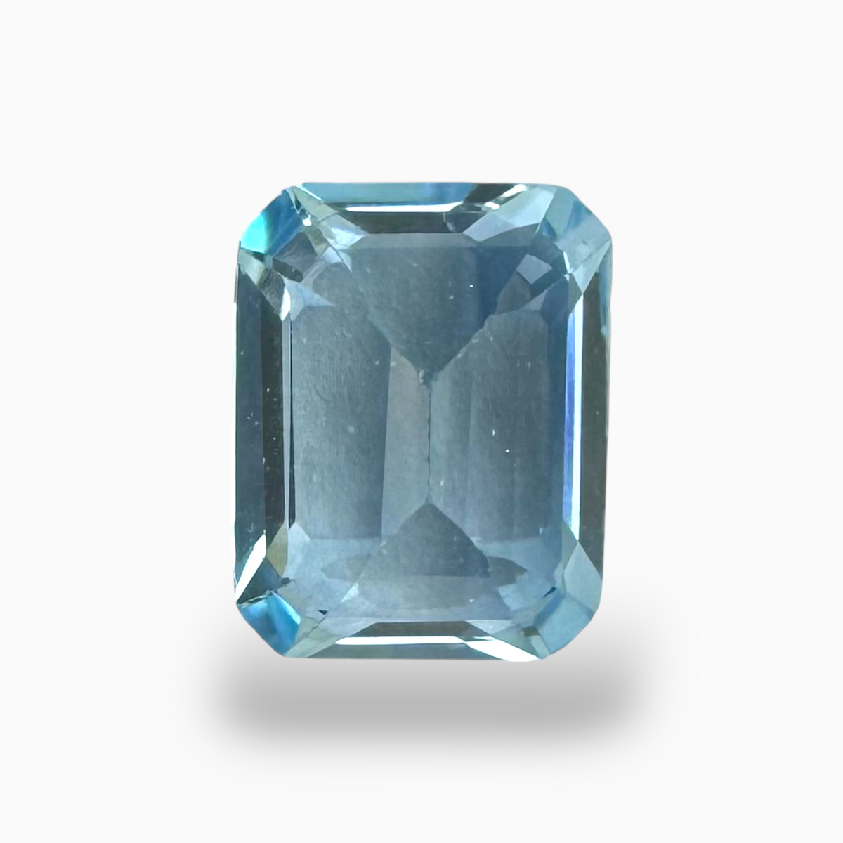 Swiss Blue Topaz Deep Sky Blue Color 3.80 Carats Emerald Cut Shape Size 14X10mm