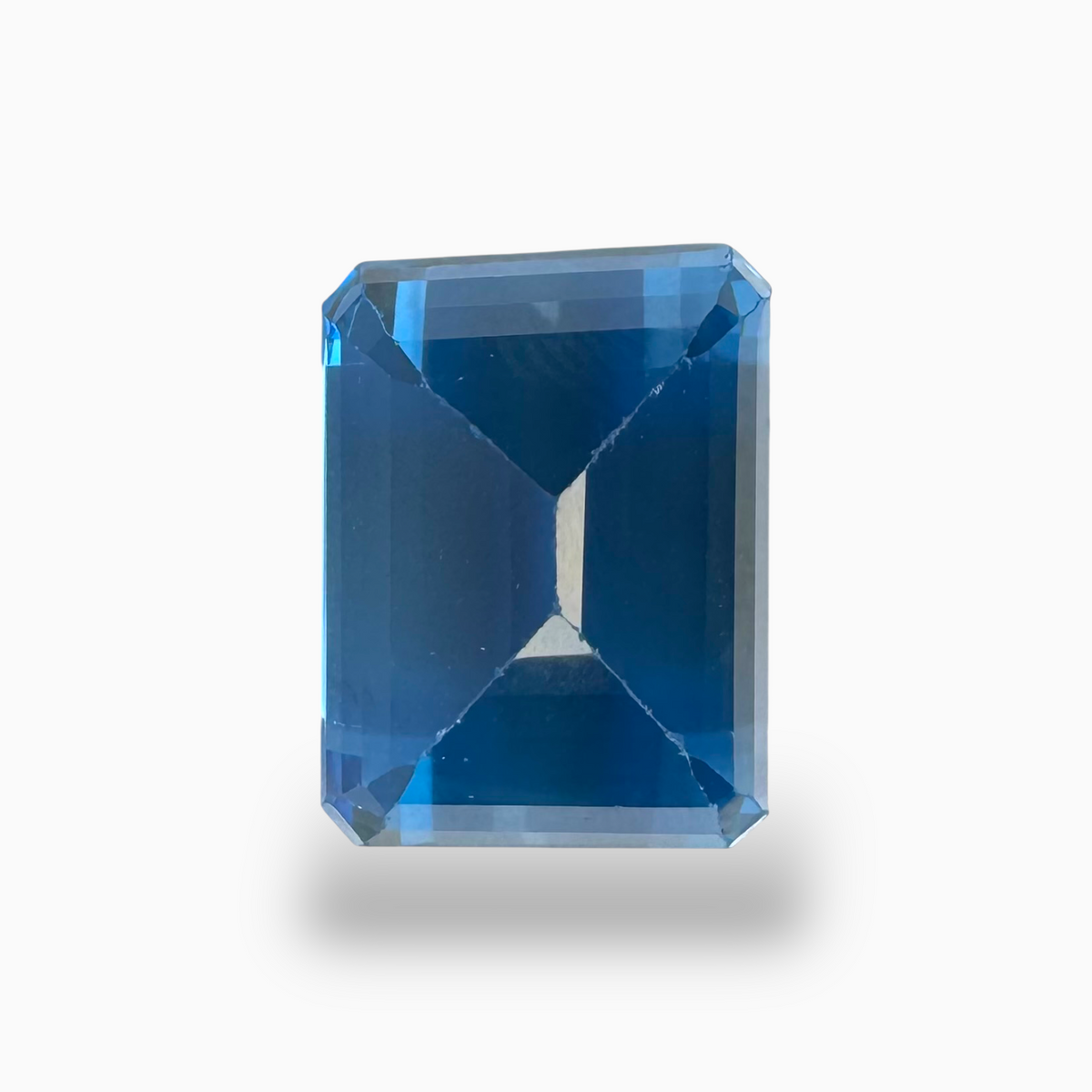 Swiss Blue Topaz Emerald Cut Shape 22.55 Carats Stone Size 16X12mm
