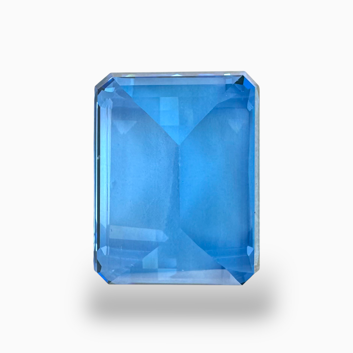 Swiss Blue Topaz Emerald Cut 41.84 Carats Stone Size 21X16.5mm