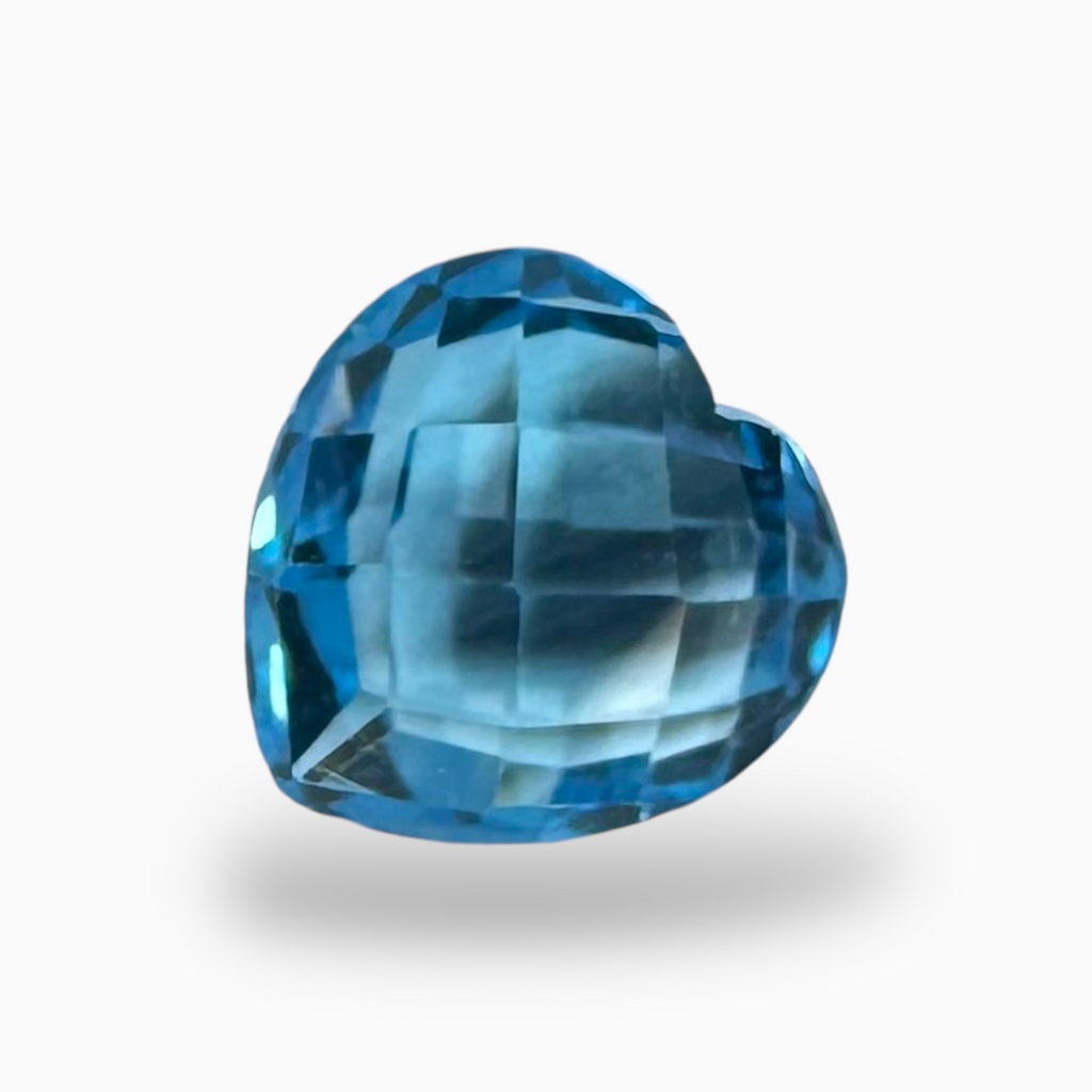Swiss Deep Blue Topaz Color 2.60 Carats Heart Shape Size 8X8mm