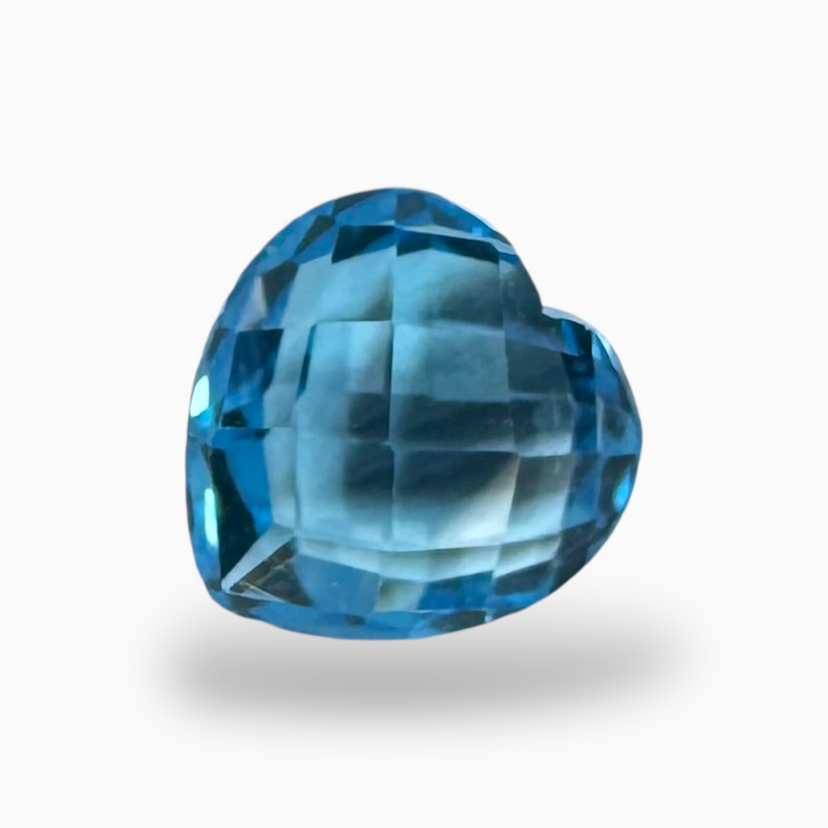 Swiss Deep Blue Topaz Color 2.60 Carats Heart Shape Size 8X8mm