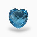 Swiss Deep Blue Topaz Color 2.60 Carats Heart Shape Size 8X8mm