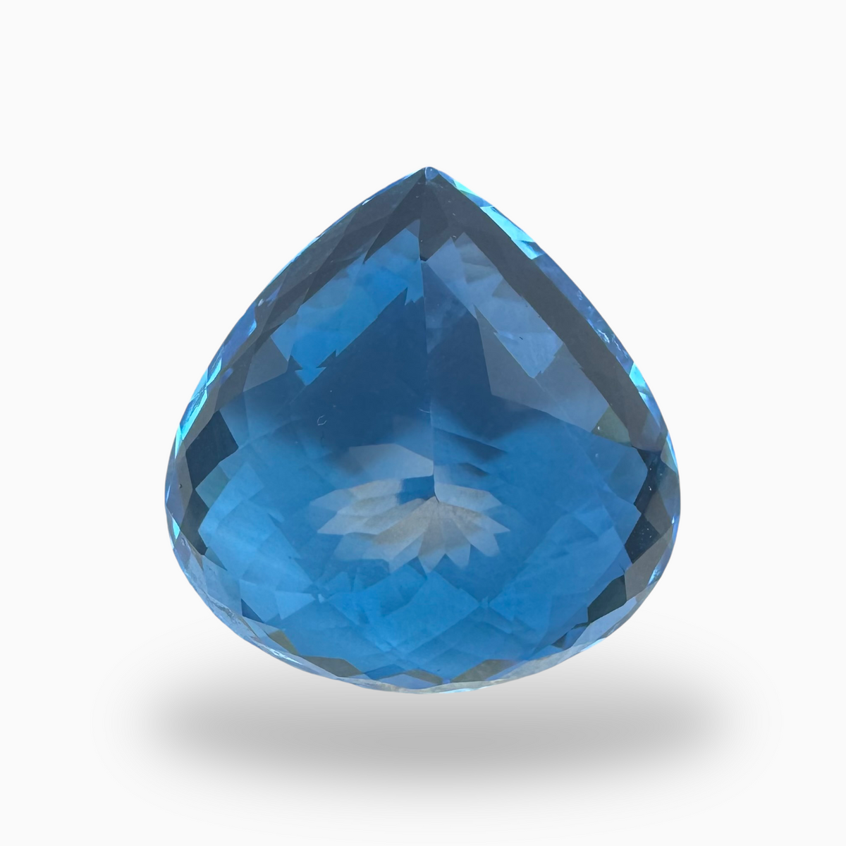 Buy Swiss Blue Topaz Pear Shape 37.4 Carats Stone Size 21.5X21mm Rose Cut