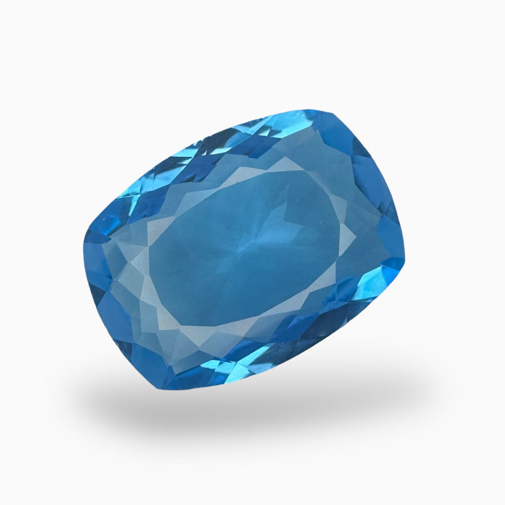 Buy Swiss Blue Topaz Long Cushion Shape 16.27 Carats Stone Size 19.5X14.5mm