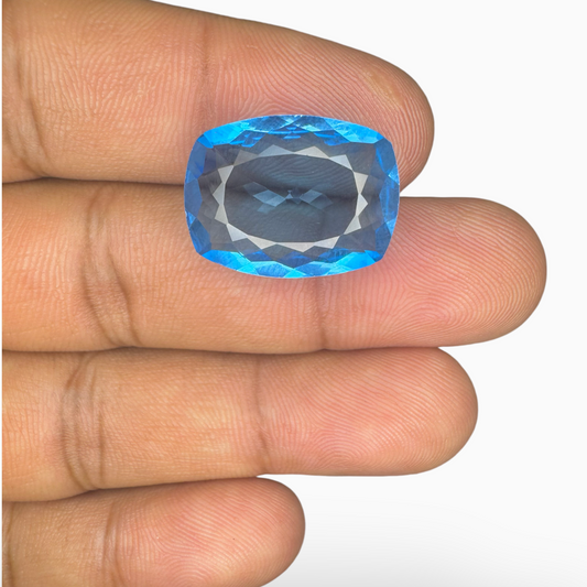 Buy Swiss Blue Topaz Long Cushion Shape 16.27 Carats Stone Size 19.5X14.5mm