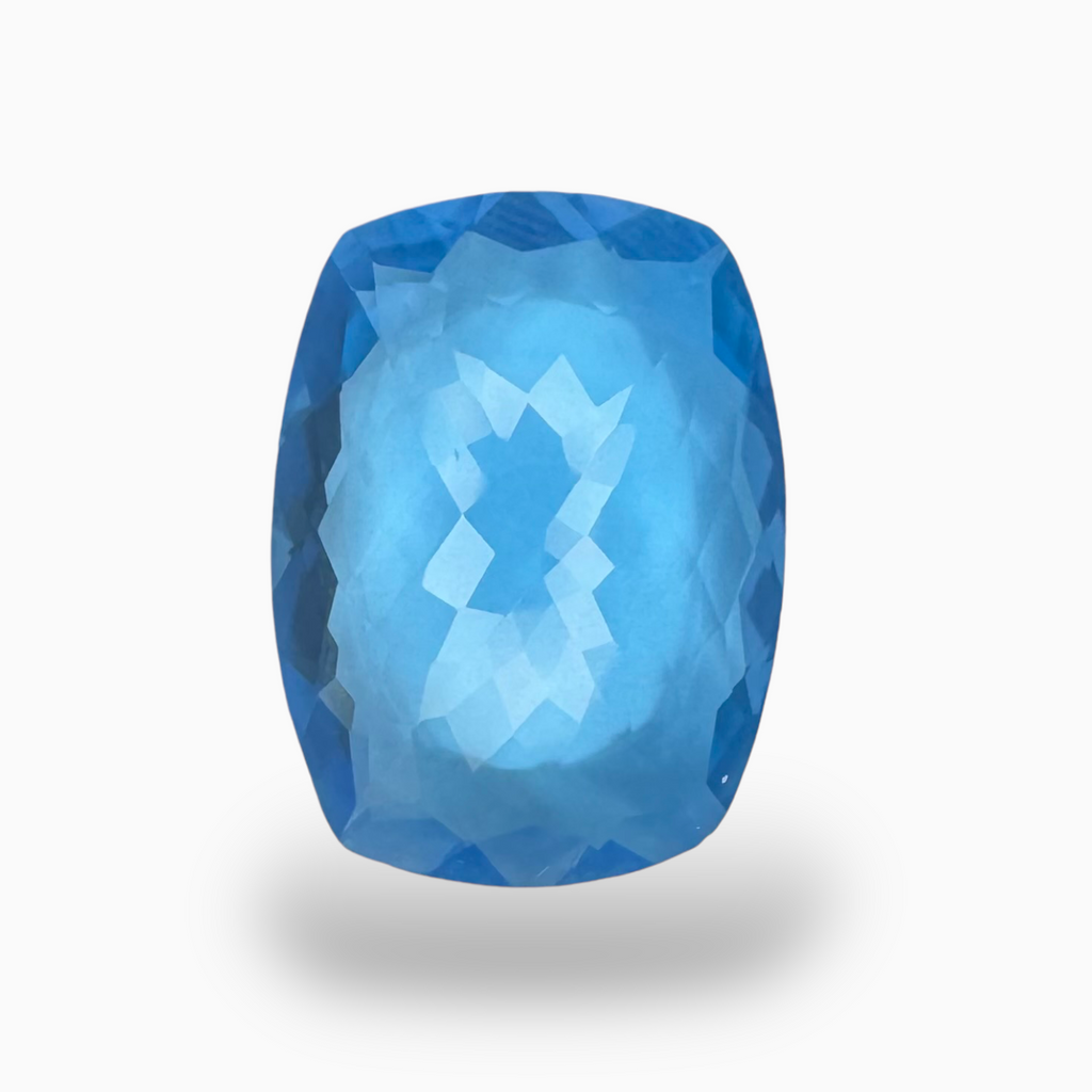 Buy Swiss Blue Topaz Long Cushion Shape 16.27 Carats Stone Size 19.5X14.5mm