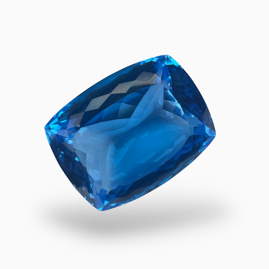 Swiss Blue Topaz Cushion Shape 37.25 Carats Stone Size 22X17mm