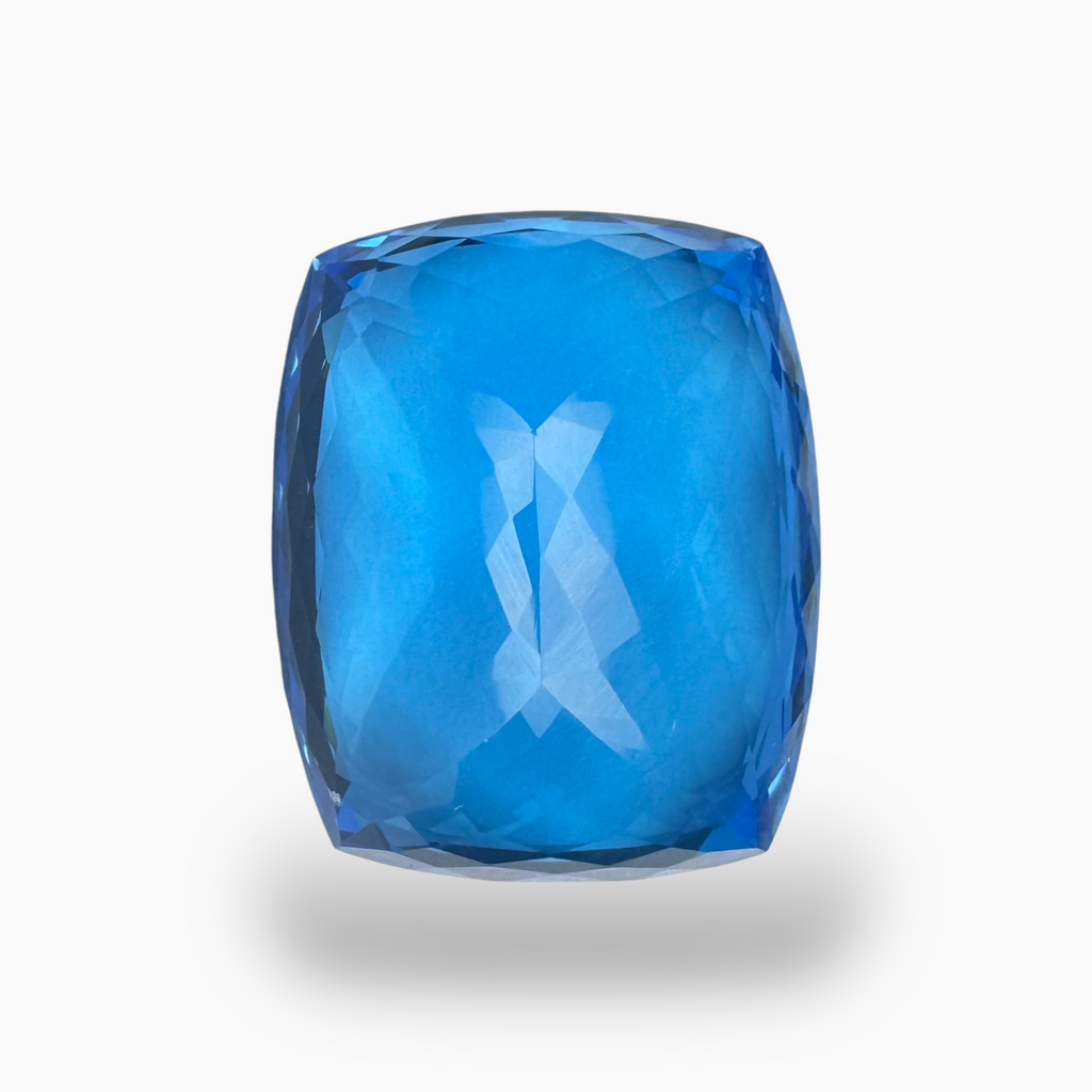 Swiss Blue Topaz Cushion Shape 40.29 Carats Stone Size 23X18.5mm