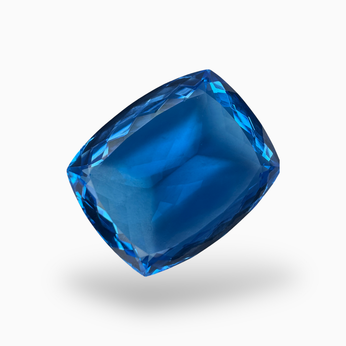 Swiss Blue Topaz Cushion Shape 40.29 Carats Stone Size 23X18.5mm