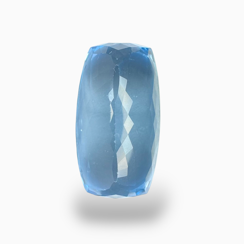 Swiss Blue Topaz Long Cushion Shape 40.4 Carats Stone Size 26.5X14.5mm