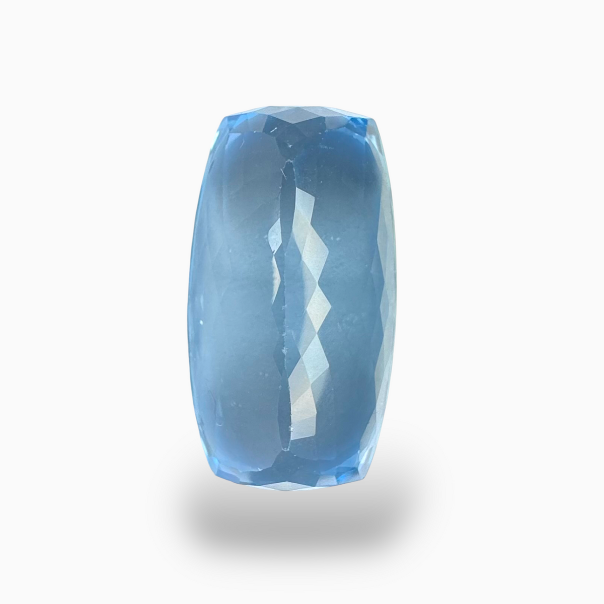 Swiss Blue Topaz Long Cushion Shape 40.4 Carats Stone Size 26.5X14.5mm