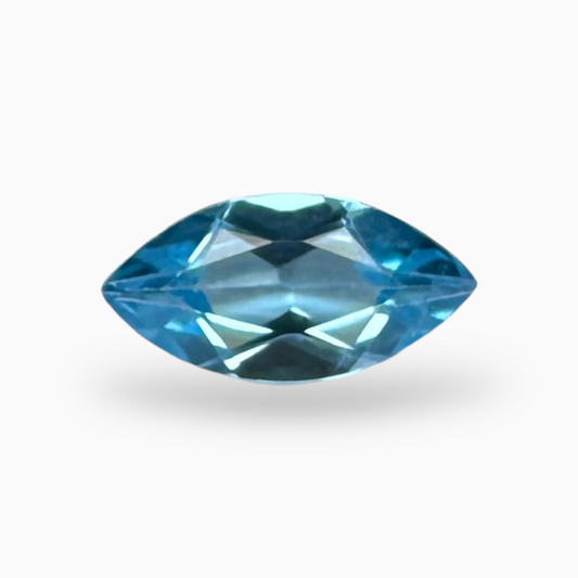 Topaz Swiss Deep Blue Color 1.14  Carats Maquise Shape Size 10X5mm