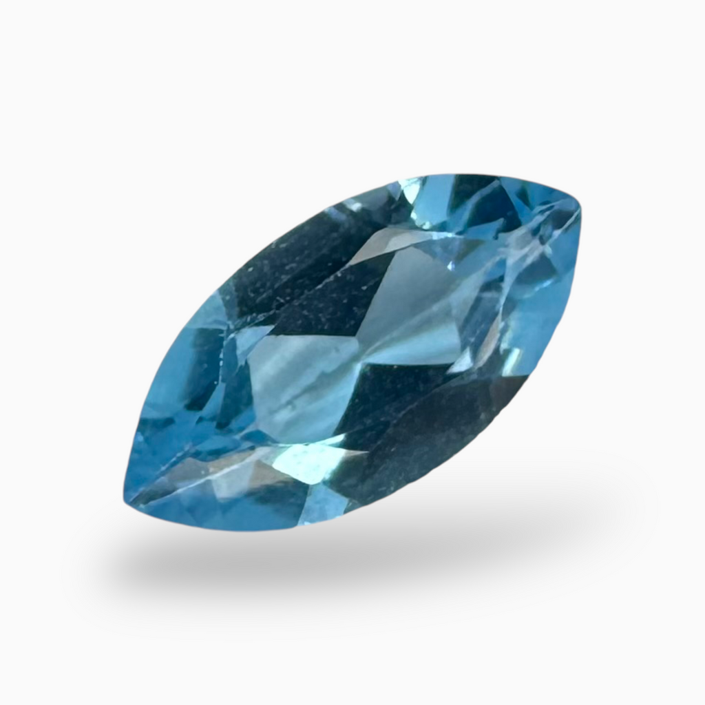 Swiss Deep Blue Topaz Color 1.98 Carats Maquise Shape Size 12X6mm