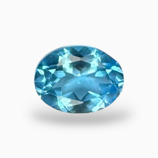 Swiss Blue Topaz Deep Sky Blue Color 1.46 Carats Oval Shape Size 8X6mm