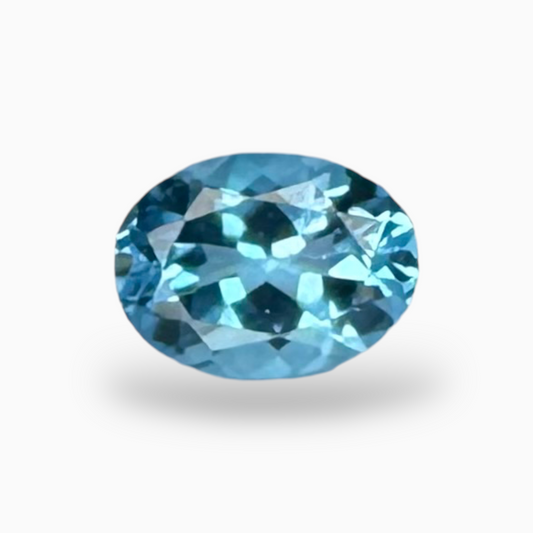 Swiss Blue Topaz Deep Sky Blue Color 1.68 Carats Oval Shape Size 8X6mm