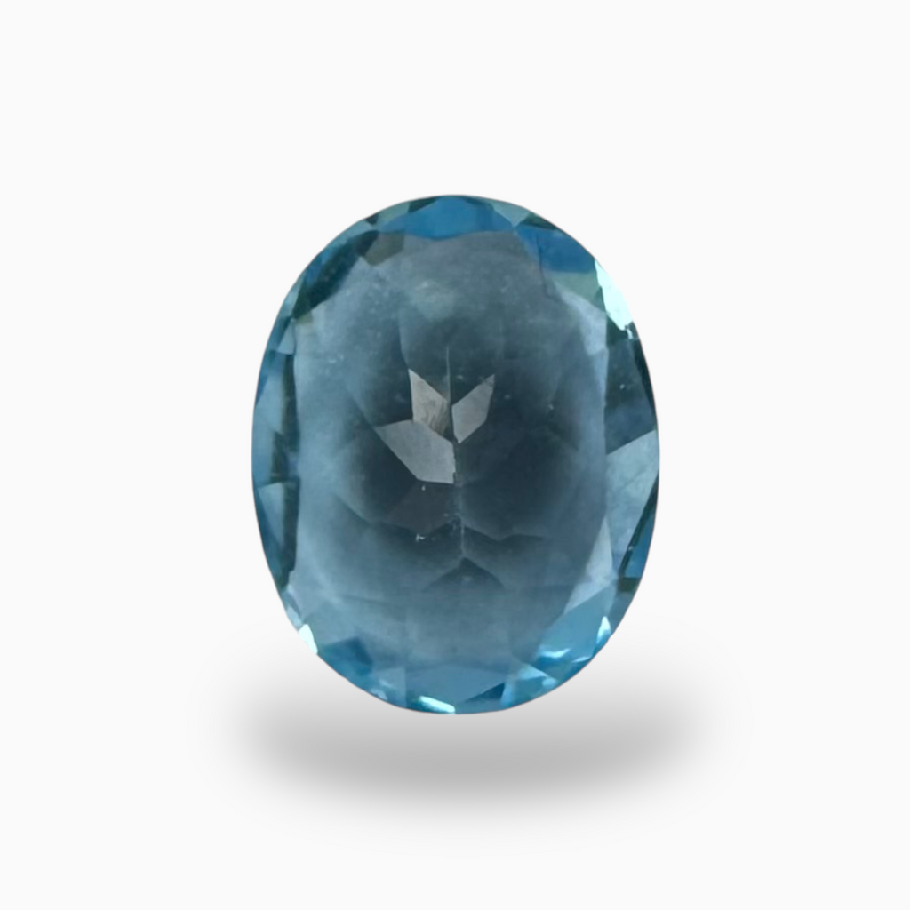 Swiss Blue Topaz Deep Sky Blue Color 1.96 Carats Oval Shape Size 9X7mm