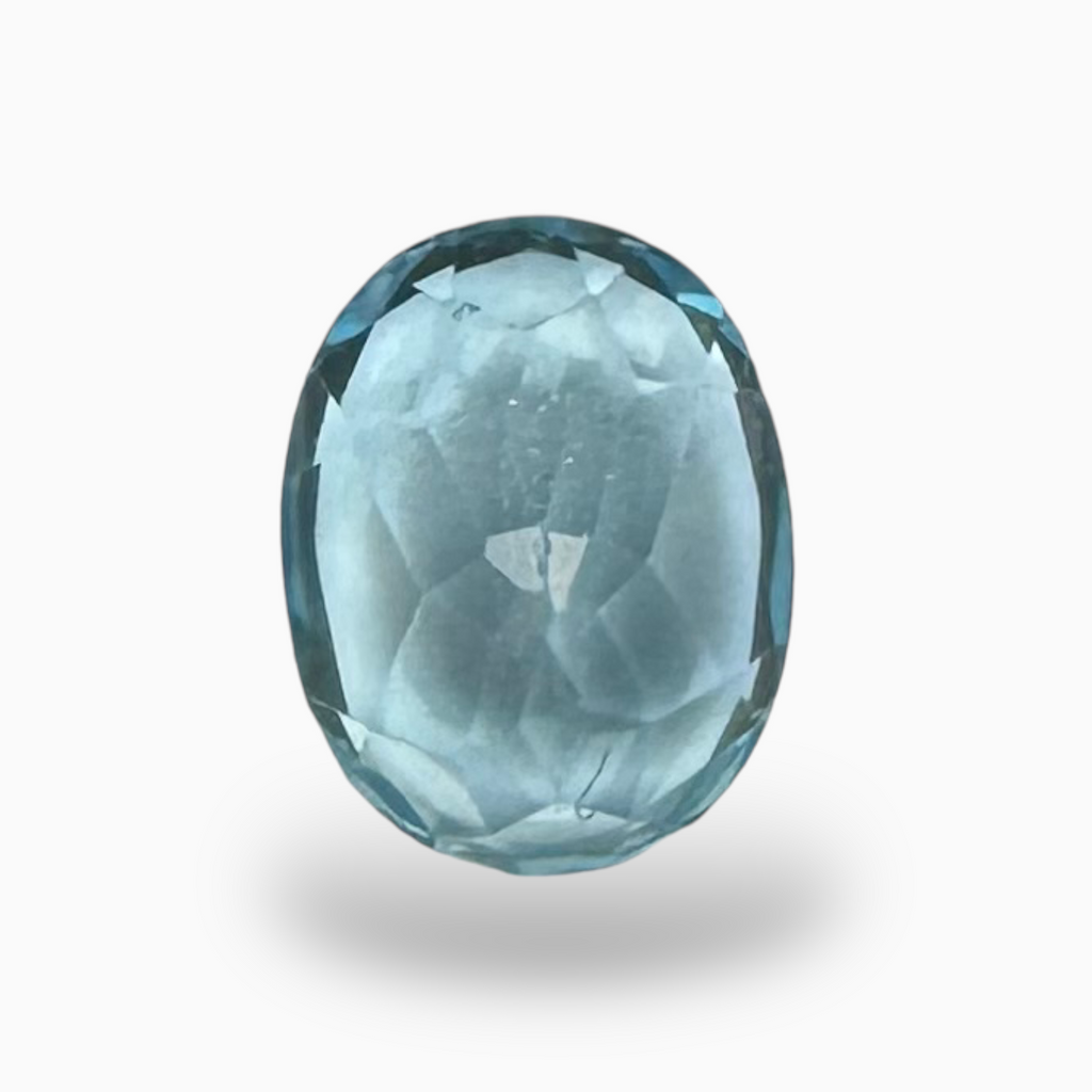 Swiss Blue Topaz Deep Sky Blue Color 2.66 Carats Oval Shape Size 9X7mm