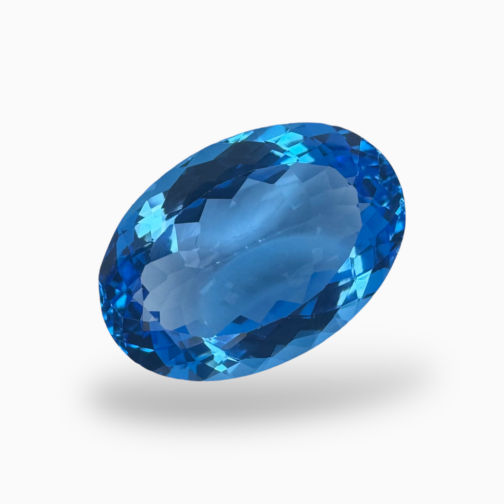 Buy Swiss Blue Topaz 21.02 Carats Oval Shape Size 20.8X14.5mm