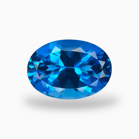 Swiss Blue Topaz Oval Shape 30.12 Carats Stone Size 23X16mm