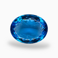 Deep Swiss Blue Topaz Oval Shape 32.60 Carats Stone Size 21X16.5mm