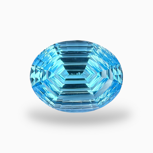 Swiss Blue Topaz Oval Shape 30.60 Carats Stone Size 23.5X18mm Fancy oval Cut