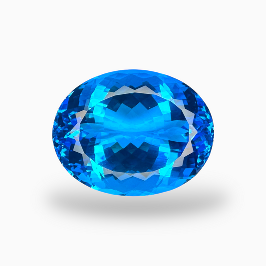 Swiss Blue Topaz Oval Shape 43.10 Carats Stone Size 23X18mm