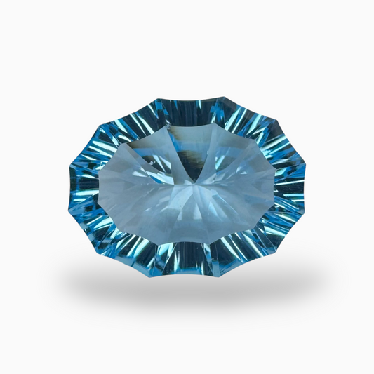 Swiss Blue Topaz 17.50 Carats Oval Shape Stone Size 19X14mm