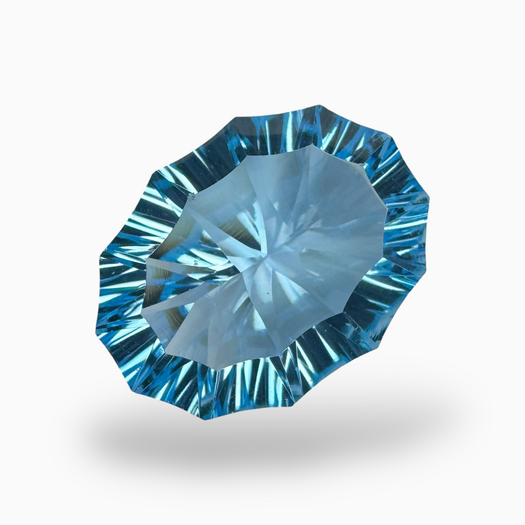 Swiss Blue Topaz 17.50 Carats Oval Shape Stone Size 19X14mm