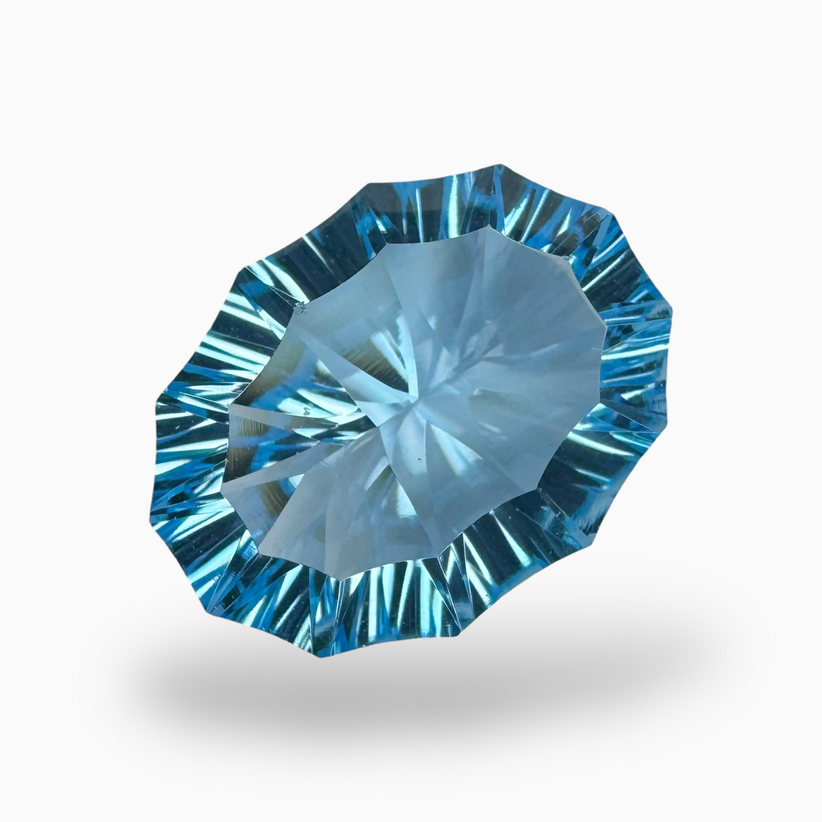 Swiss Blue Topaz 17.50 Carats Oval Shape Stone Size 19X14mm