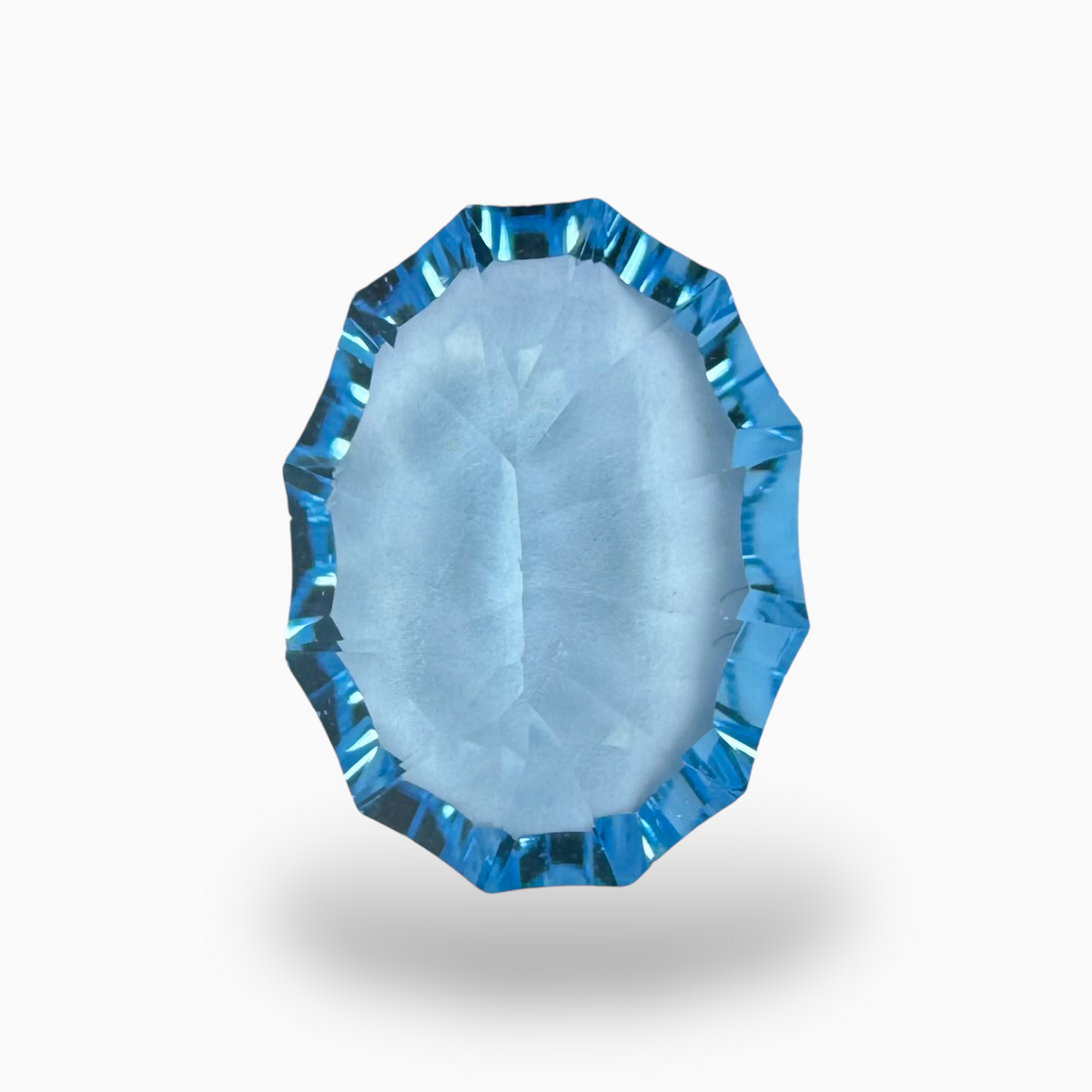 Swiss Blue Topaz 17.50 Carats Oval Shape Stone Size 19X14mm